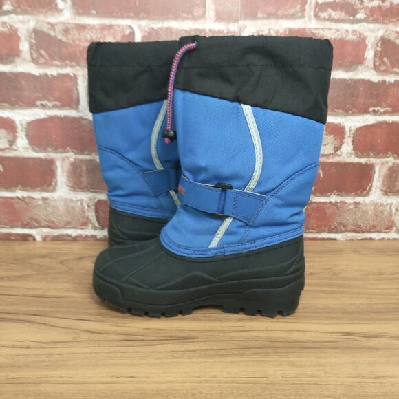 L.L. Bean Boots Boys Size 13 Blue Black Northwood Easy On Winter Boots - Picture 7 of 9